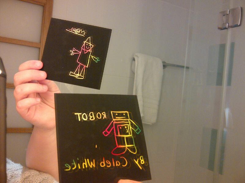 Taking selfies in the hotel mirror