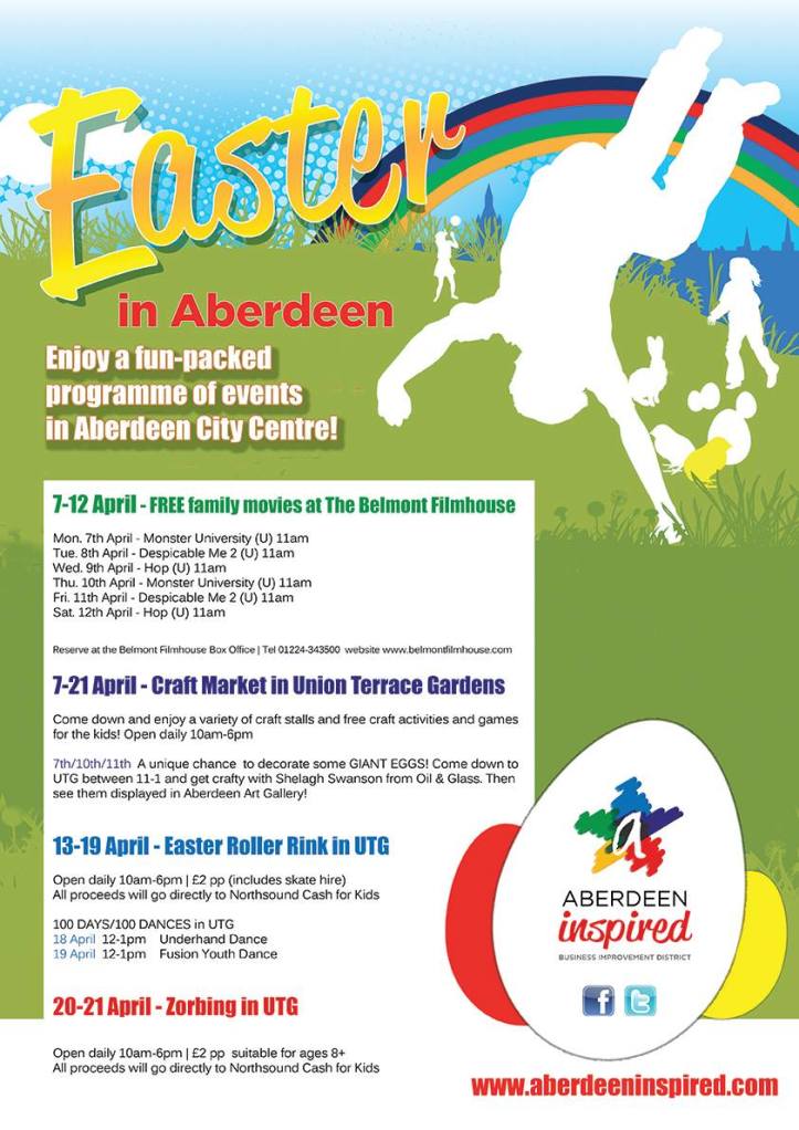 I'll be at Union Terrace Gardens on 19th & 20th April with the mobile robot drawing stop for the kids (and big kids)!