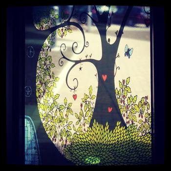 WhimSicAL LusH tree vinyl on window