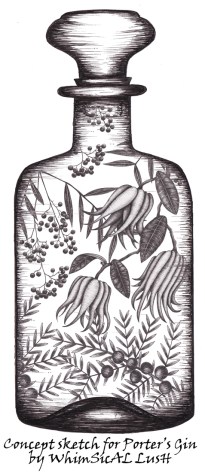 Blog Post Gin Bottle filled with botanics by WhimSicAL LusH